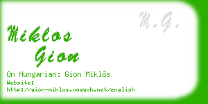miklos gion business card